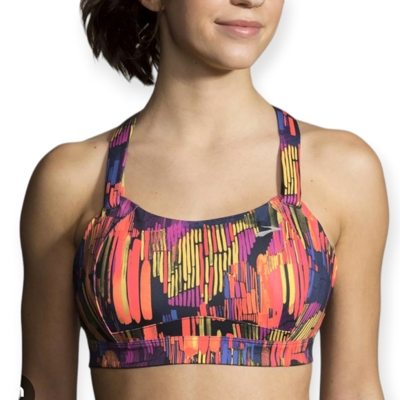 Brooks Juno Velcro Strap Adjustable High Support Sports Bra Plus Size 40D - Picture 1 of 16